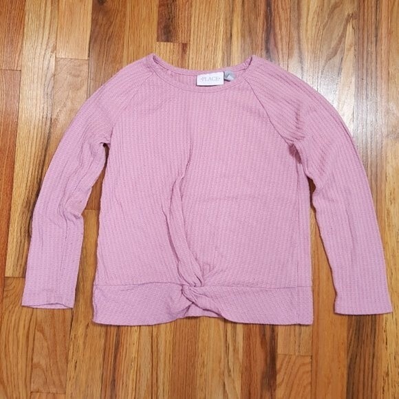 Girls Waffle Top & Peasant Tunic Top LOT OF 2 - Picture 2 of 3